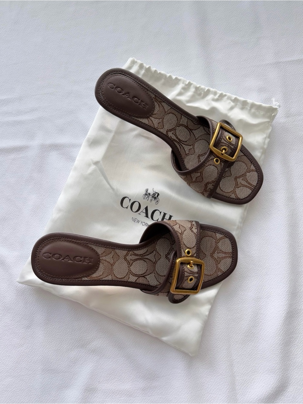 Coach Signature Jacquard Slide Sandals